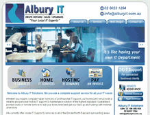 Tablet Screenshot of alburyit.com.au